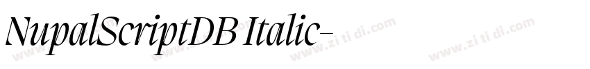 NupalScriptDB Italic字体转换 NupalScriptDB Italic字体转换
